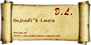 Dojcsák Laura névjegykártya